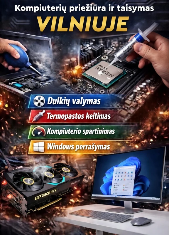 KOMPIUTERIŲ REMONTAS WINDOWS PERRAŠYMAS, IRAŠYMAS DIRBAME SAVAITGALIAIS