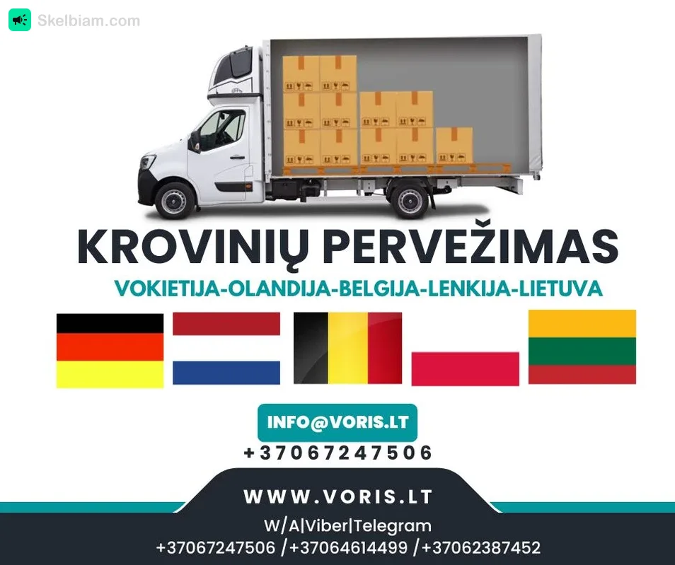 OLANDIJA BELGIJA VOKIETIJA LENKIJA LIETUVA Krovinių pervežimas Baldų transportavimas Mot — Transporto paslaugos, Vokietija